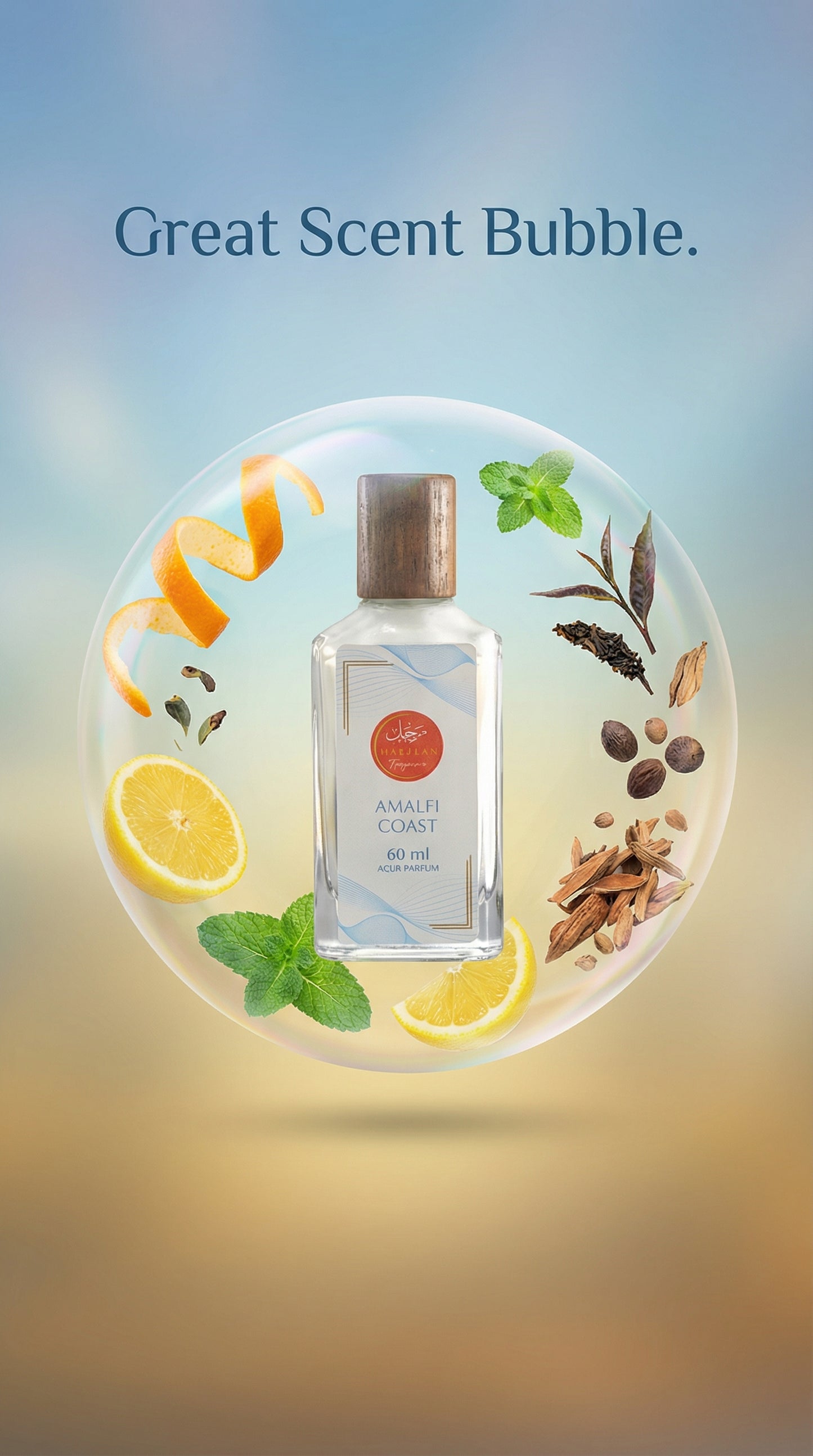 AMALFI COAST - Non Alcoholic Aqua Perfume Spray - Water Based