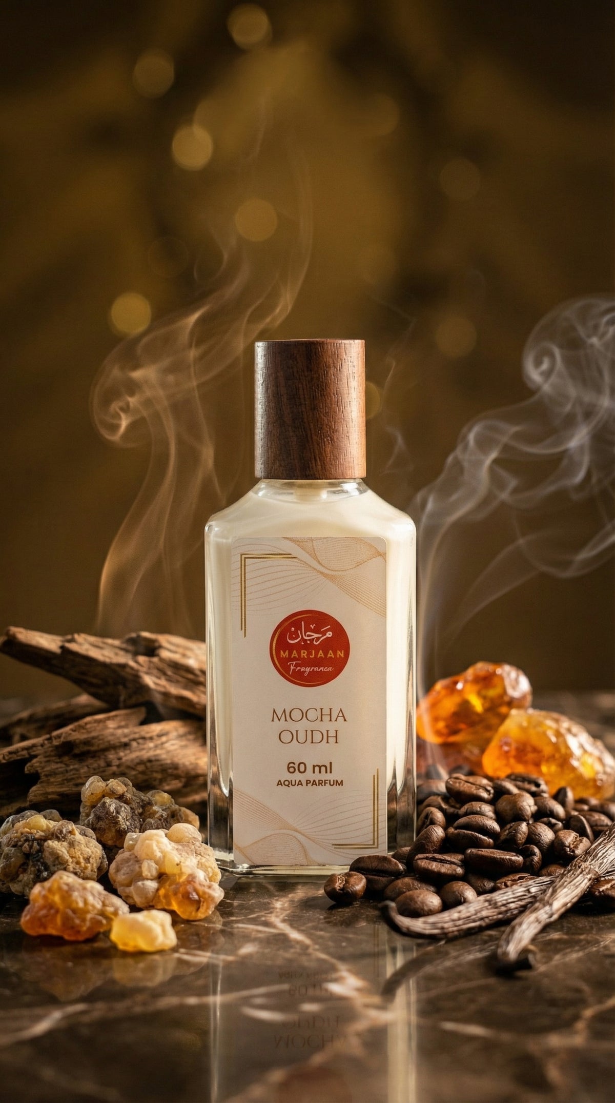 MOCHA OUDH- Non Alcoholic Aqua Perfume Spray - Water Based